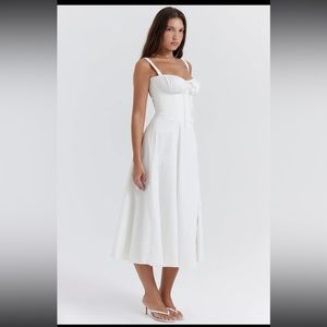 HOUSE OF CB 'Carmen' White Bustier Sundress